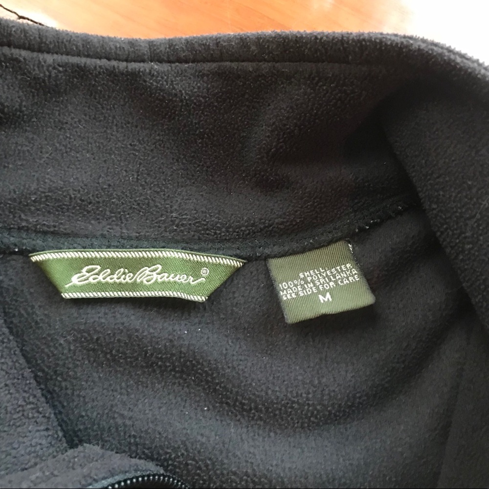 Eddie Bauer Black Full Zip Fleece - Picture 3 of 4